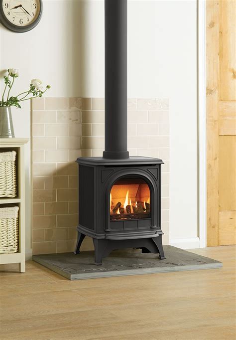 gas stove in living room